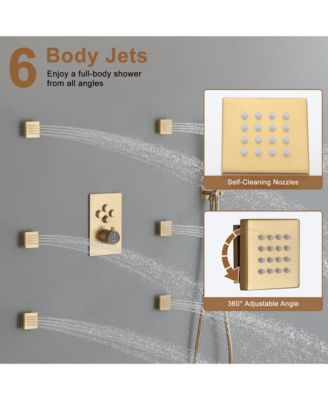 Single Handle 1-Spray Thermostatic 4-function Shower Faucet