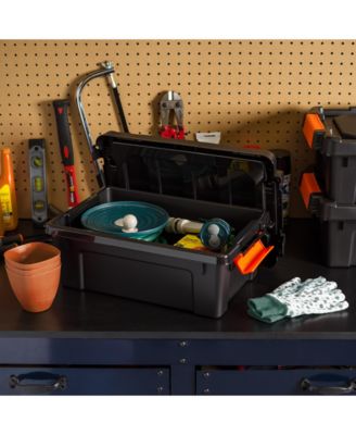 3 Gal. Plastic Storage Bins with Lids, Latching Totes, Heavy Duty Containers