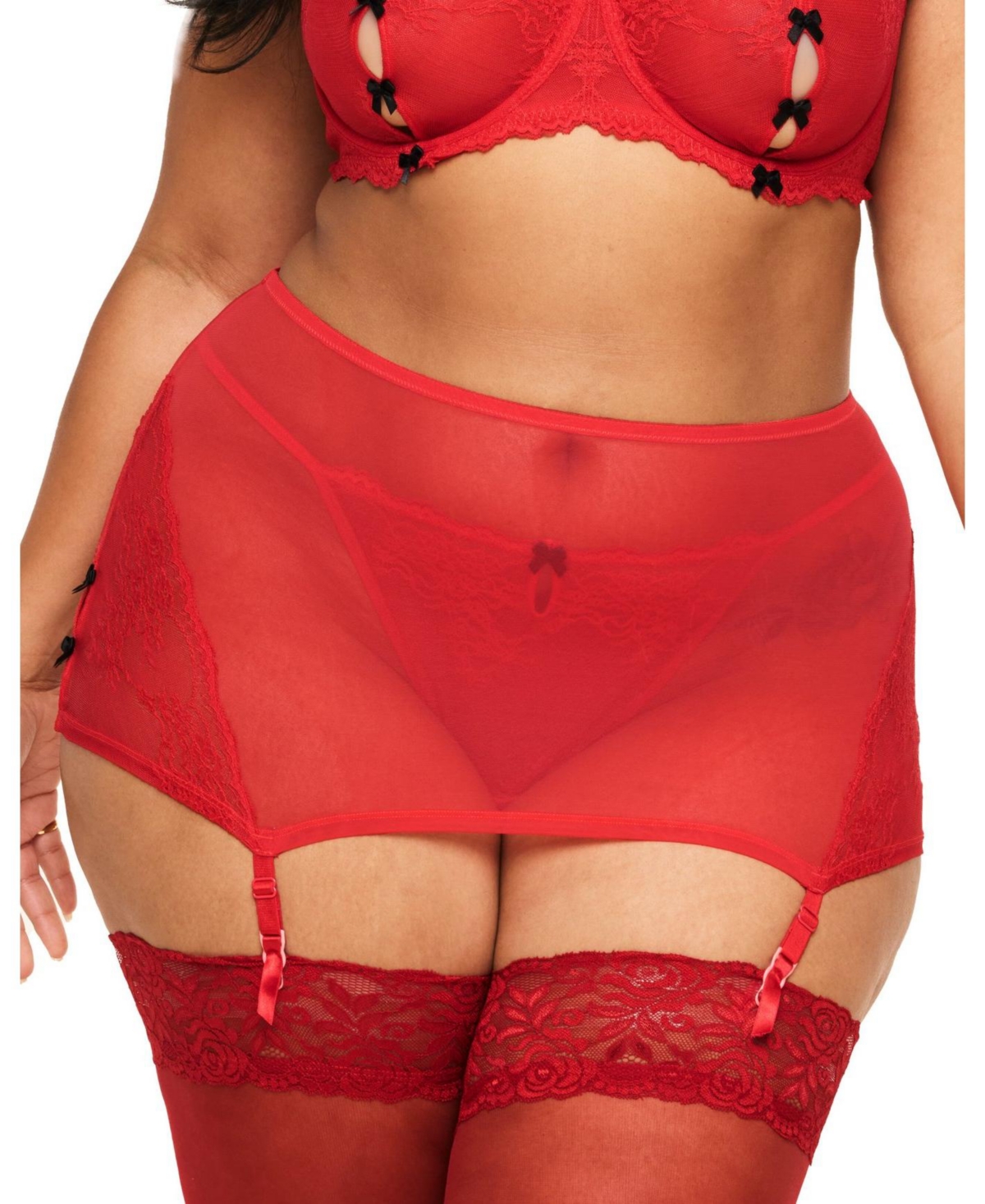 Adore Me Plus Size Margeaux Garter Belt Lingerie