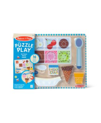 Melissa & Doug Wooden Magnetic Ice Cream Puzzle & Play Set