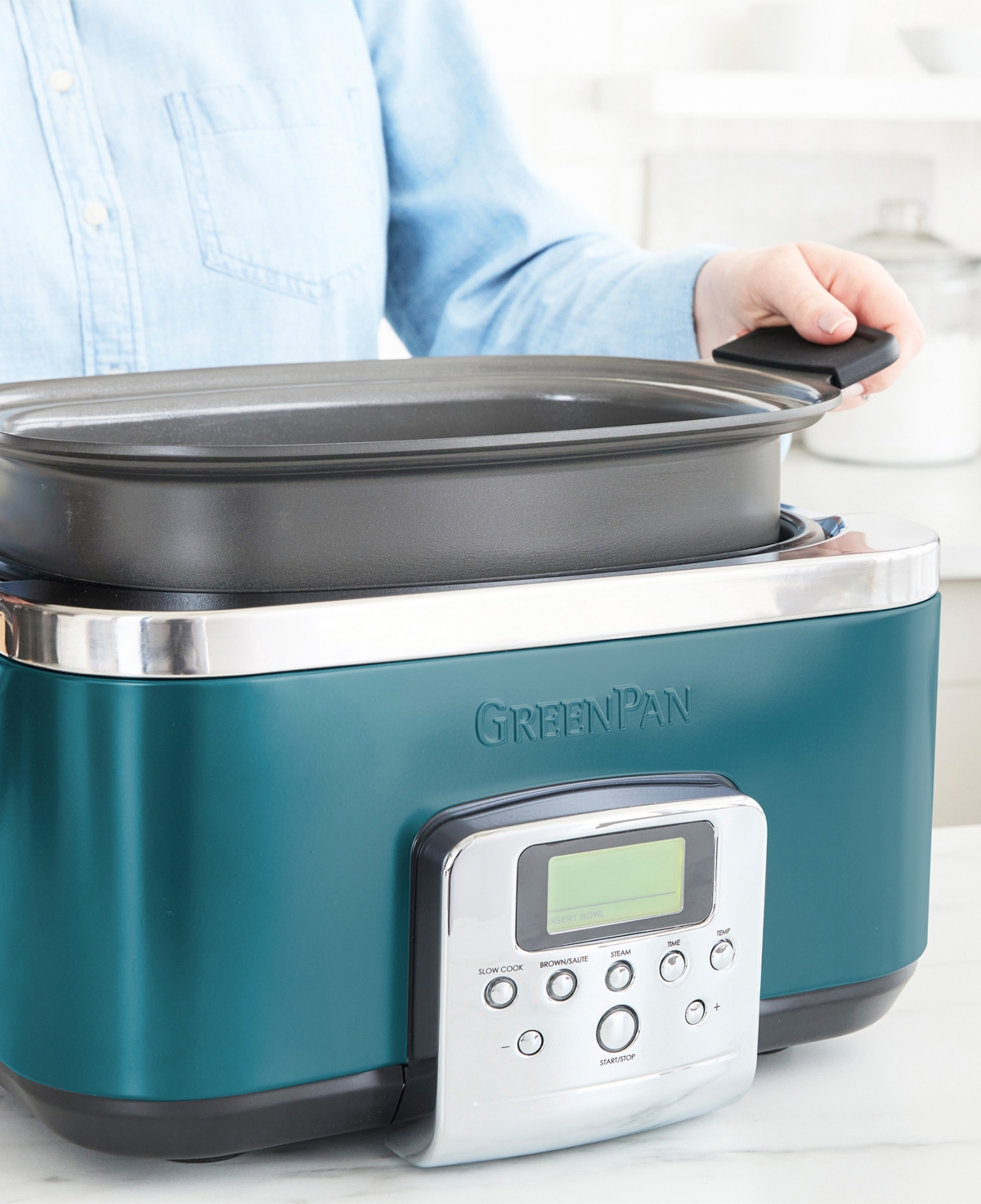 Greenpan Elite 6qt Slow Cooker In Tapestry