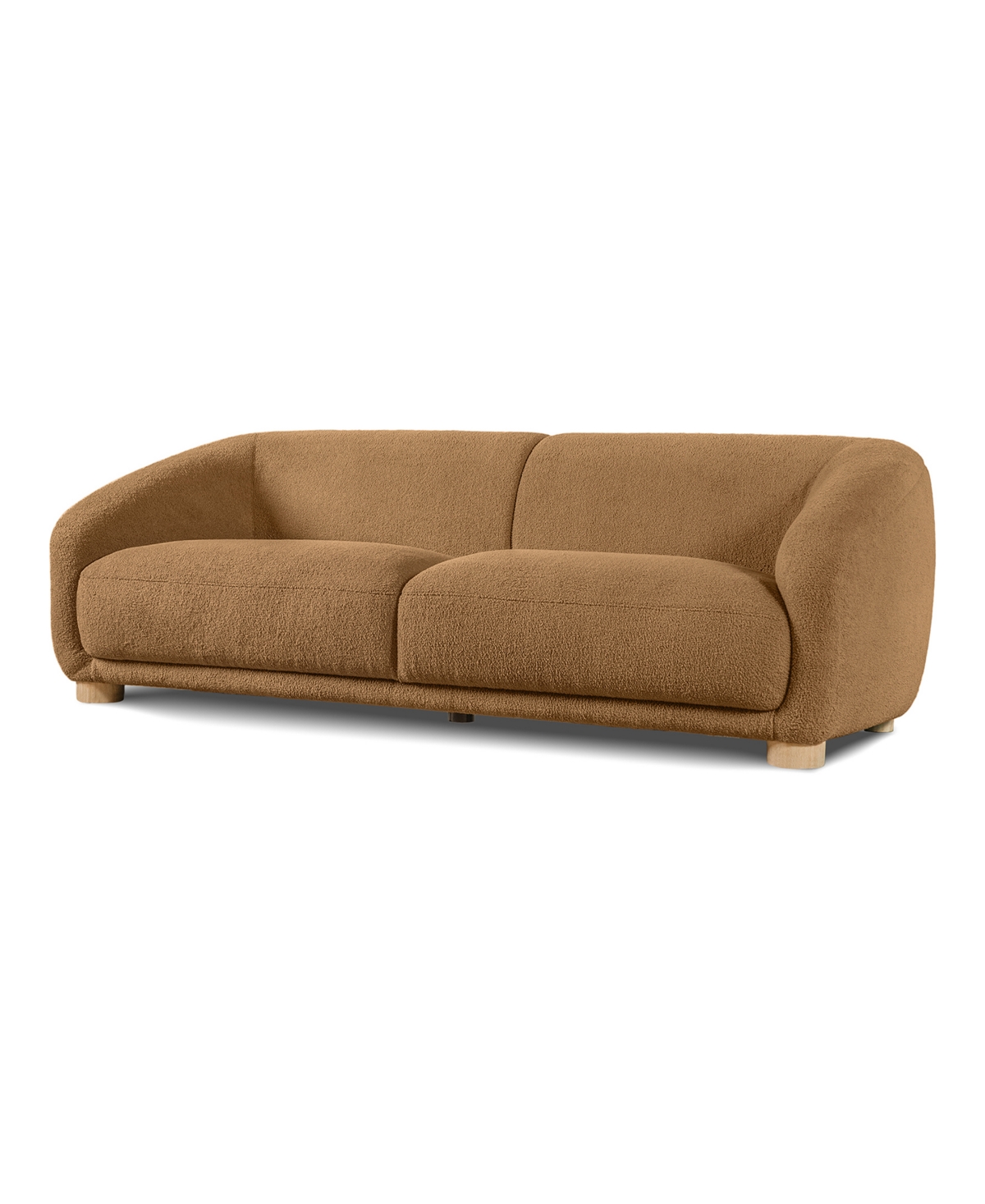 Furniture Of America 88" Waxley Chenille Slope Arm Sofa In Brown