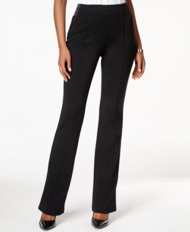 JM Collection Pull-On Elastic-Waist Ponte Pants, Only at Macy's - Pants ...