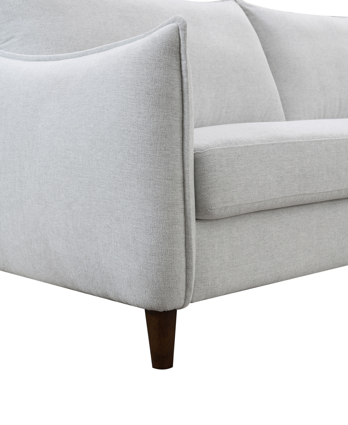 Furniture Of America 85" Lacy Chenille Slope Arm Sofa In Light Gray