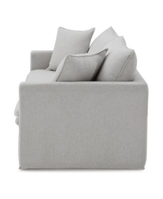 84" Linen Maddy Narrow Track Arm Sofa