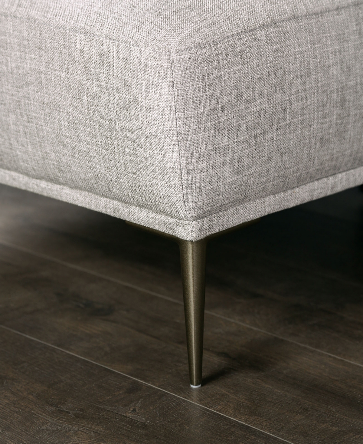 Furniture Of America 65" Danio Chenille 2-seater Track Arm Loveseat In Gray