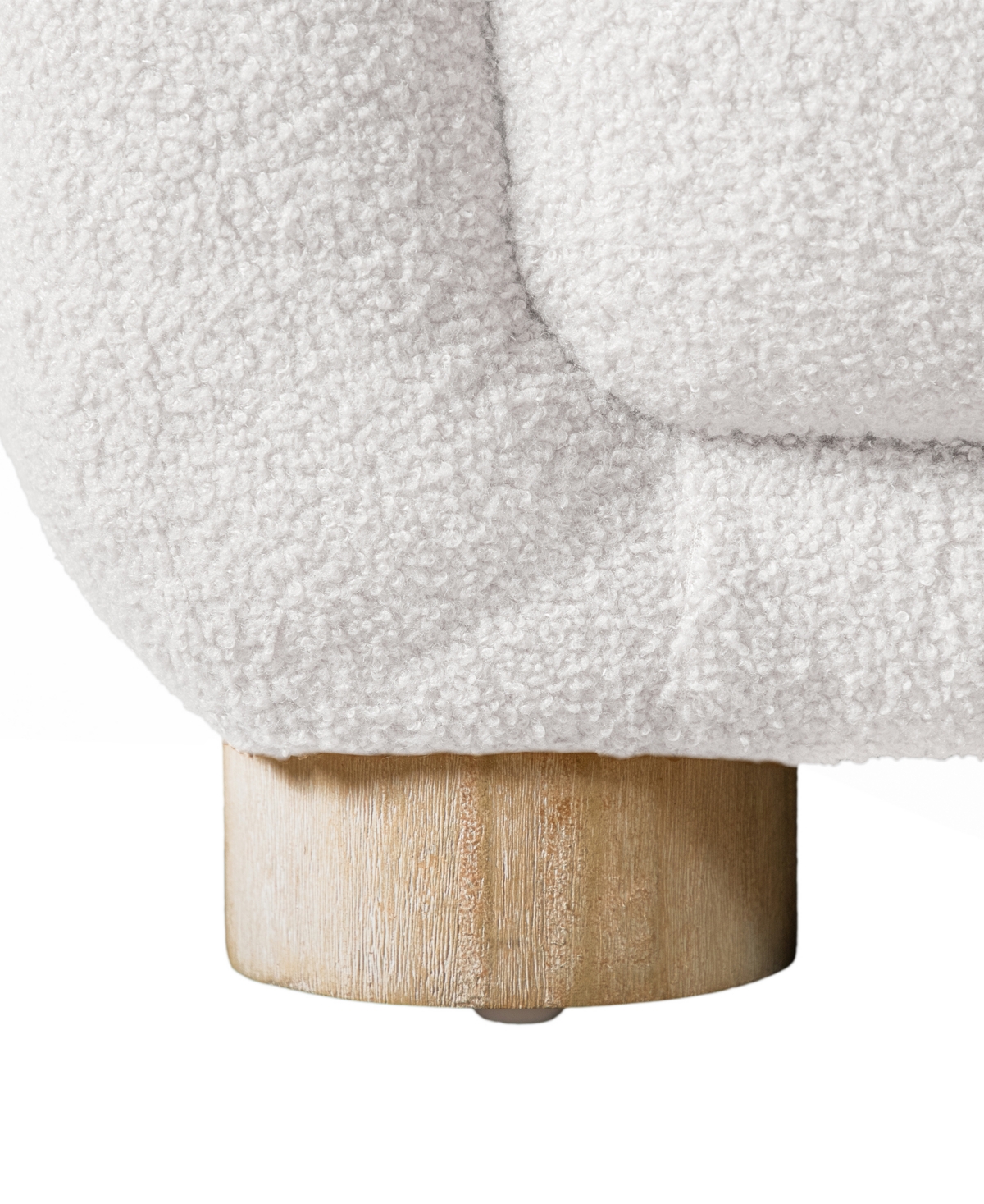 Furniture Of America 42" Waxley Chemille Sloped Arm Chair In White