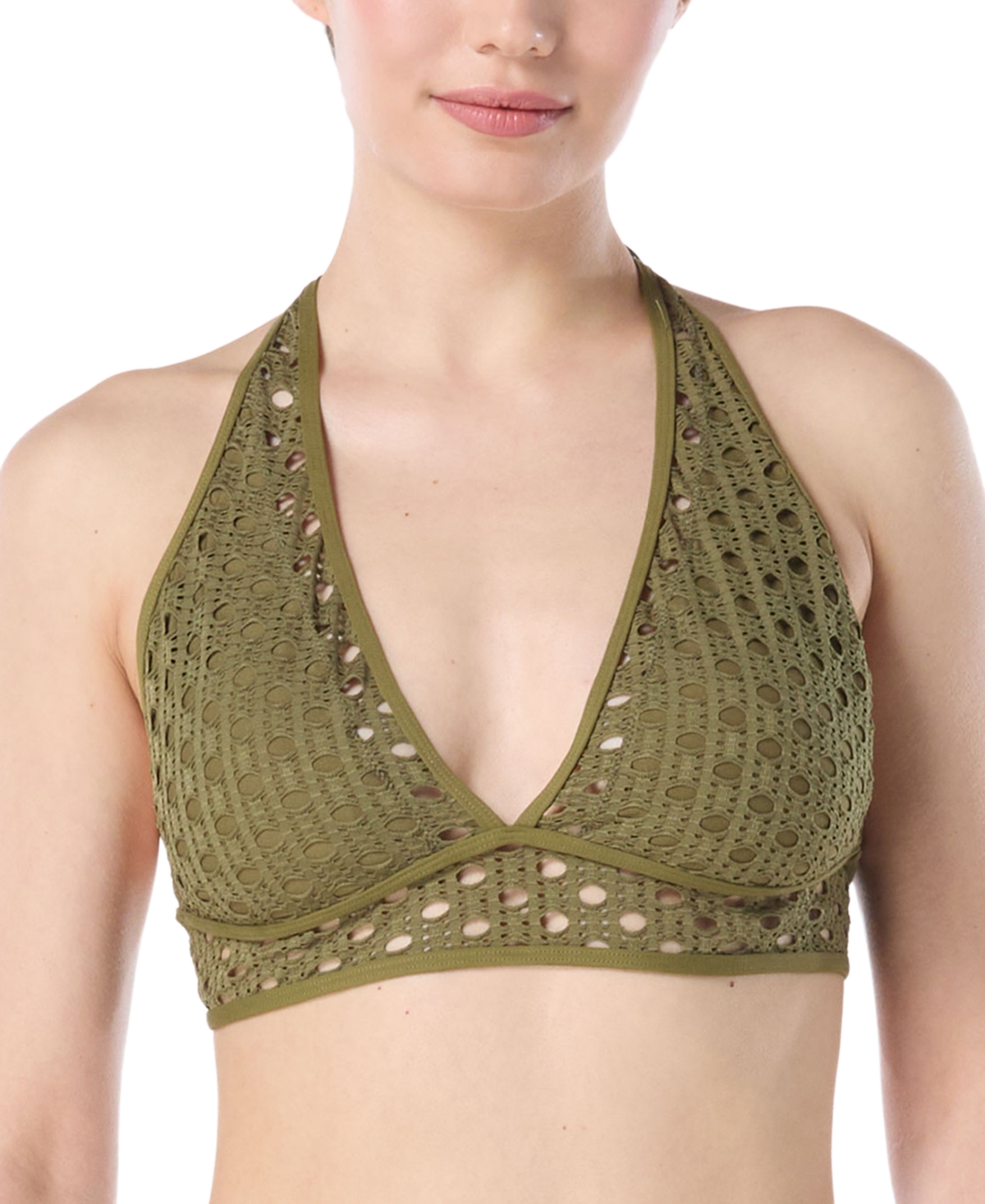 Women's Crochet Bikini Top - Pink