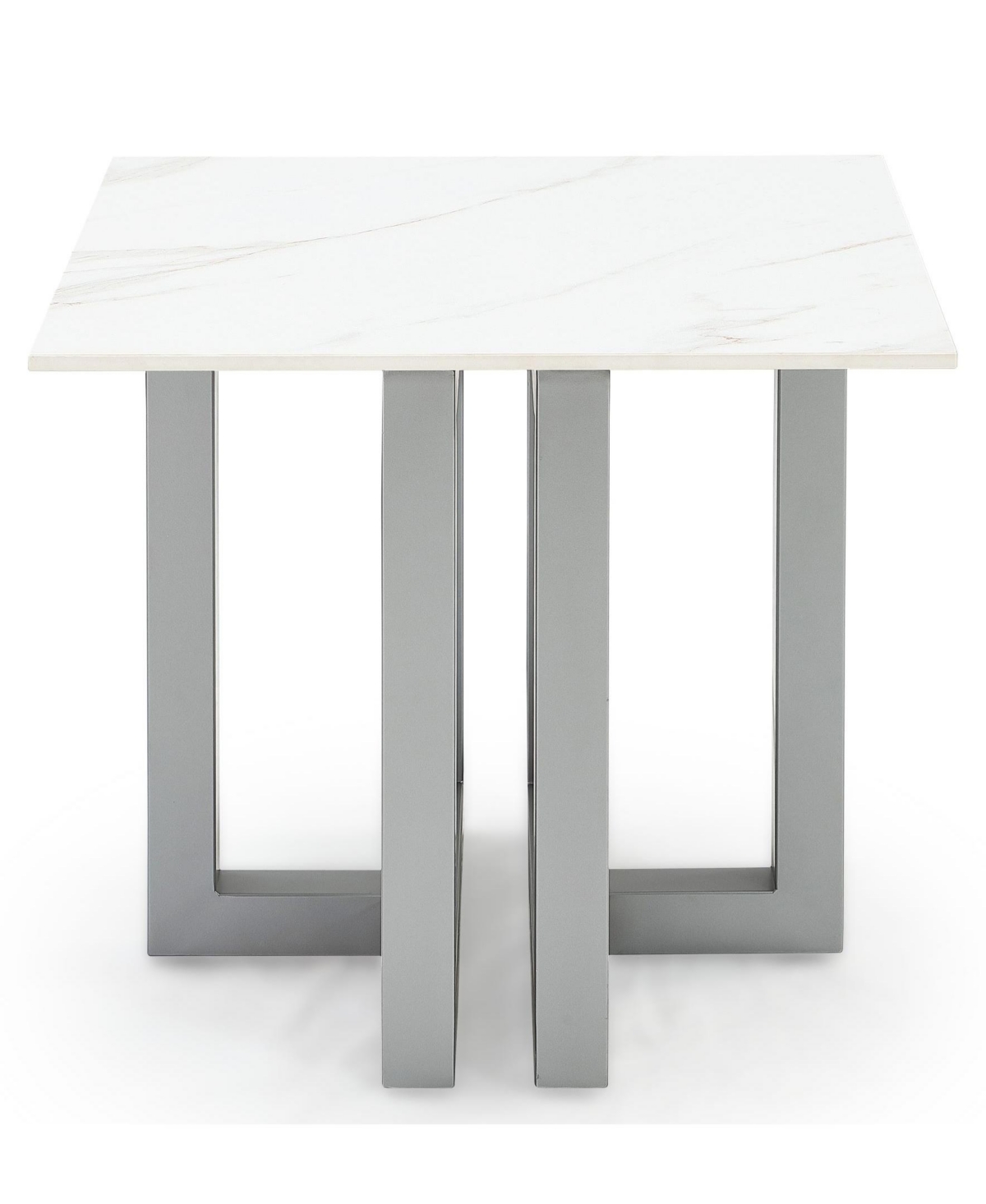 MACY'S EMILA 24" SQUARE SINTERED STONE MIX AND MATCH END TABLE 