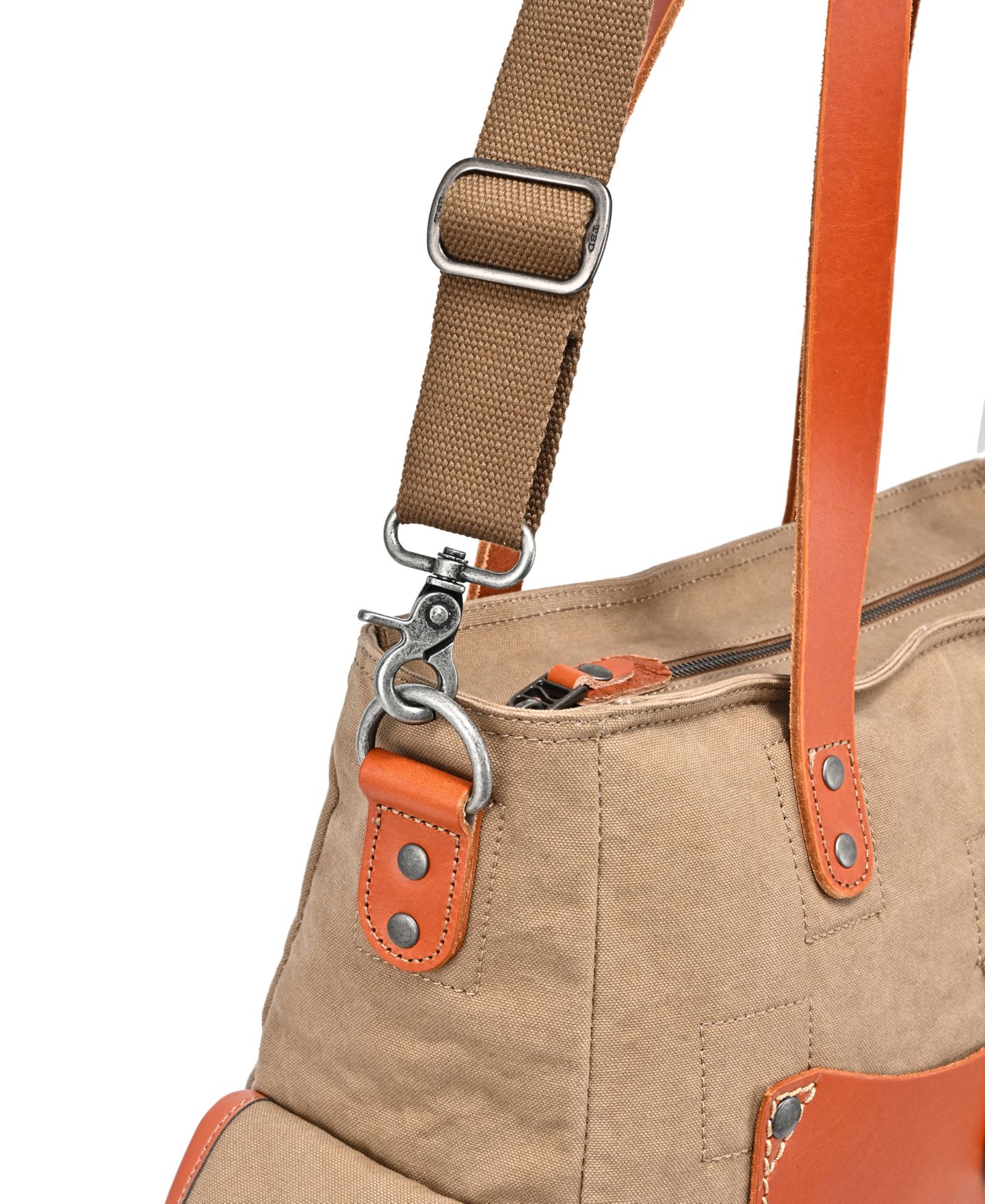 Женская сумка TSD BRAND Super Horse Canvas, цвет: Коричневый — фото 11