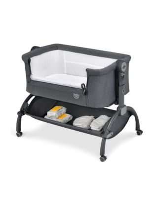 3-in-1 Portable Baby Bassinet Bedside Sleeper Cradle with Mattress& Storage Basket