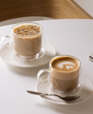 Artesano Hot Cold Beverages Small Insulated Espresso Glass, Set of 2