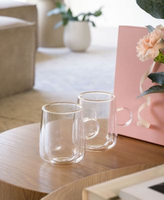 Artesano Hot Cold Beverages Small Insulated Latte Glass, Set of 2