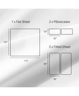 600 Thread Count Eucalyptus Tencel Lyocell 5 Piece Sheet Set, Split King
