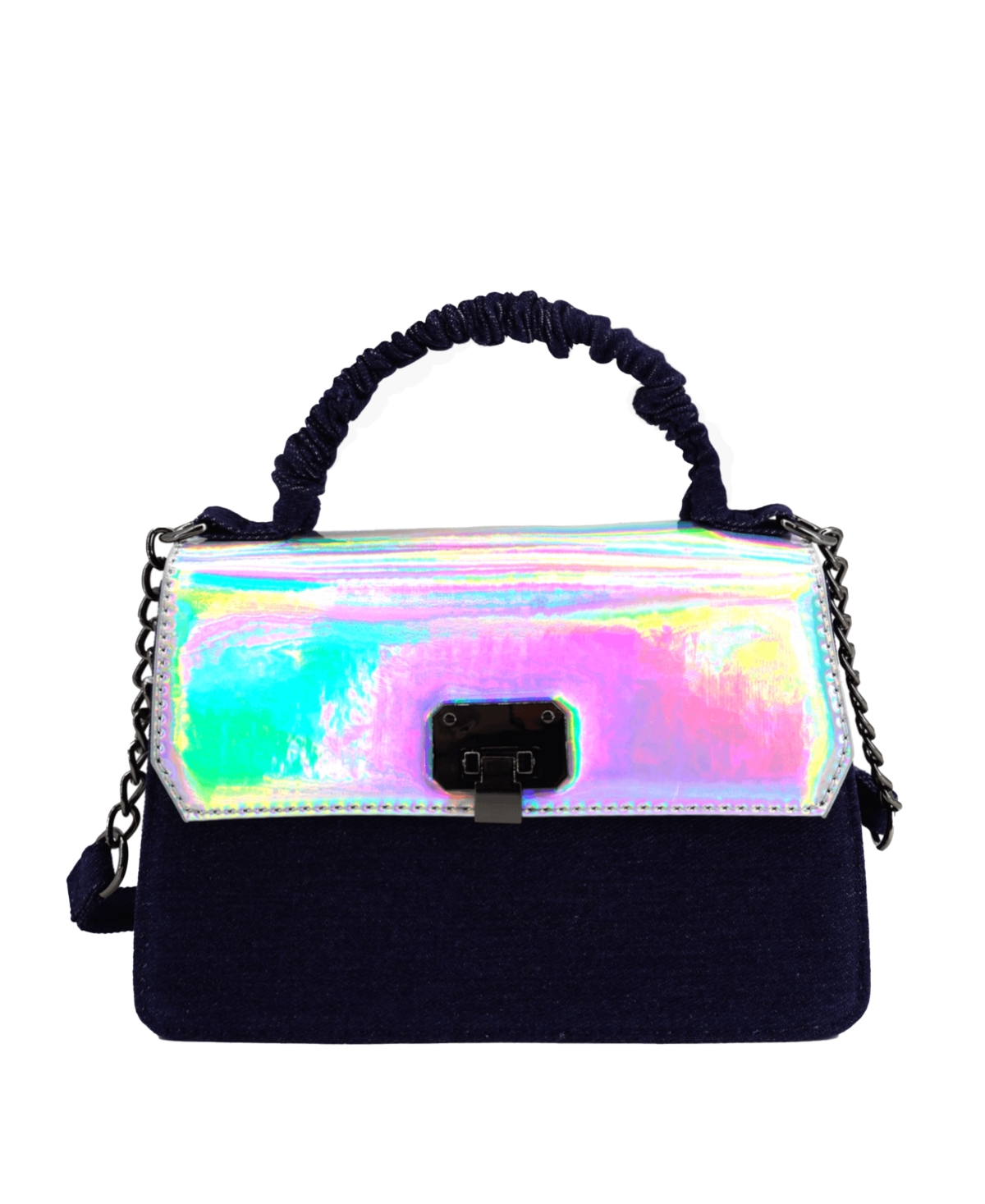Blaze Metallic Crossbody Bag - Dark Denim