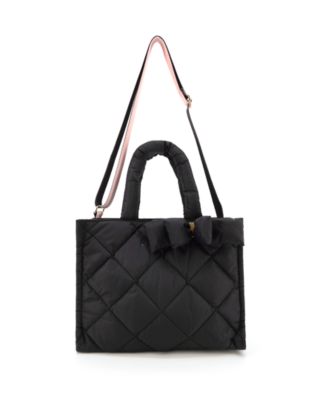 Serenity Bow Puffer Medium Tote Bag