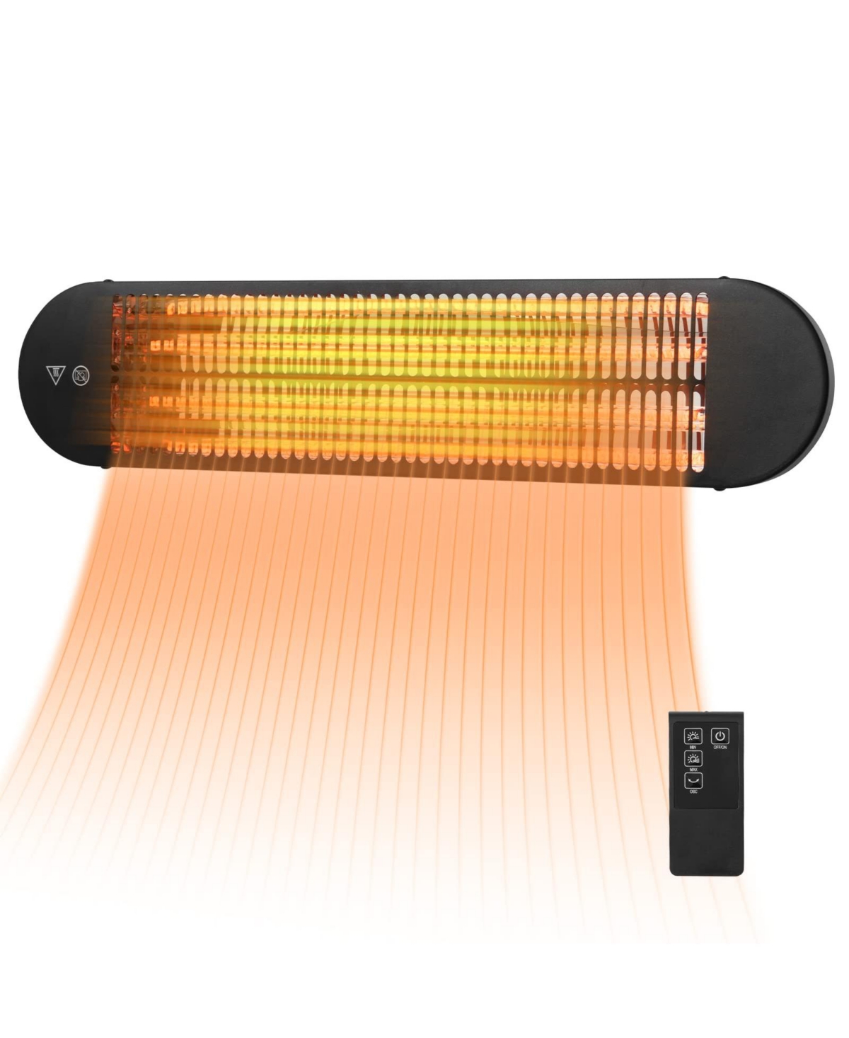 Sugift 750W/1500W Wall Mounted Infrared Heater with Remote Control