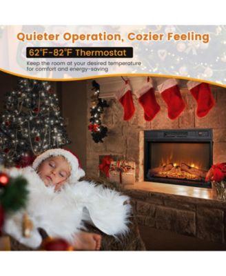 18/23 Inch Electric Fireplace Inserted with Adjustable LED Flame-23 inches