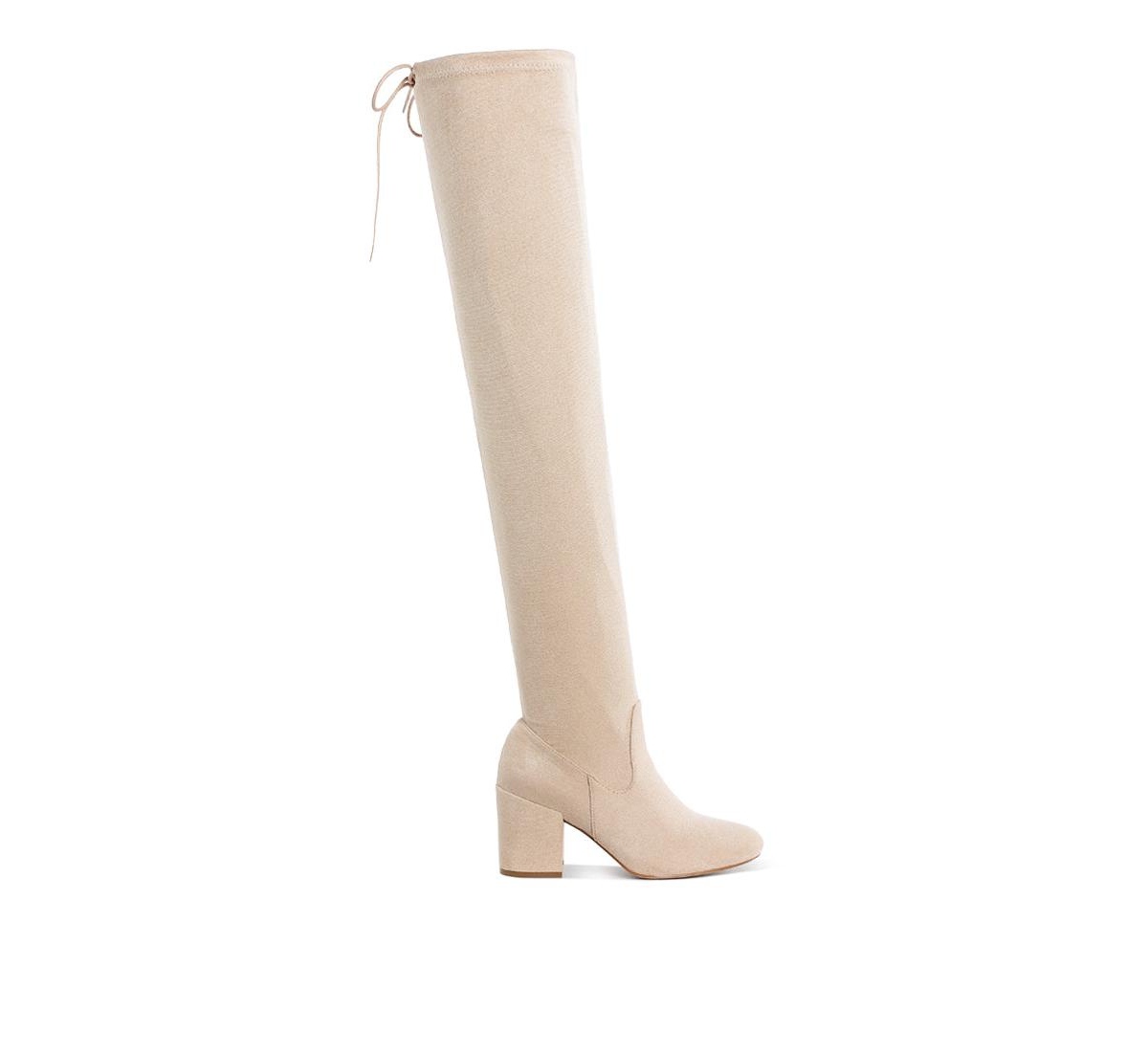 Liama Minimal Drawstring Detail Knee-High Boots