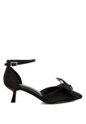 Rag and Co Womens Cadell Bow Detail Satin Sandals