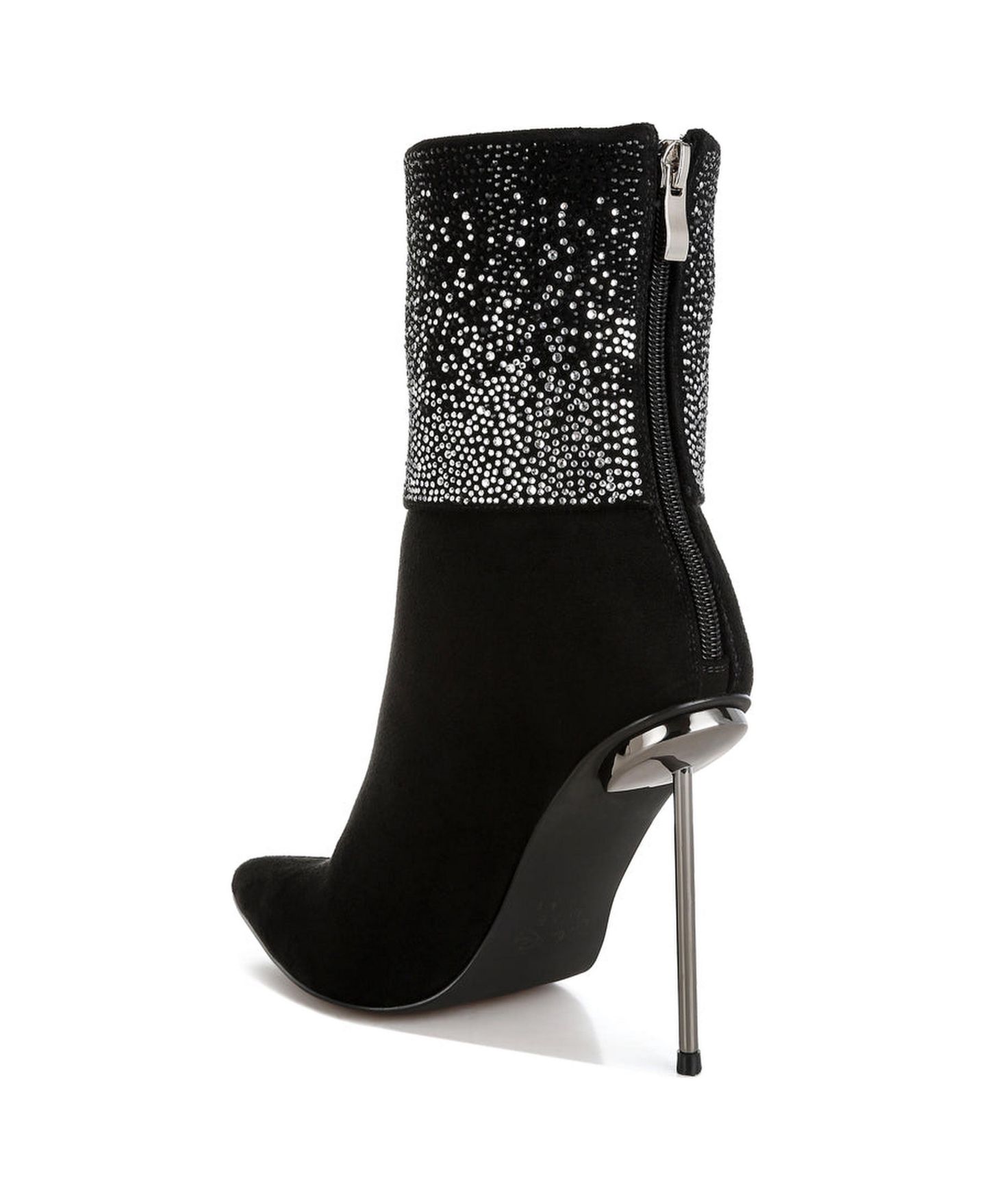 Женские ботинки London Rag Podstar Rhinestones Embellished Foldover, цвет: Чёрный — фото 3