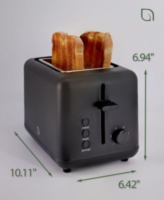 2-Slice Toaster with Wide Slots - Perfect for Toast Bagels, Compact Design, Crumb Tray