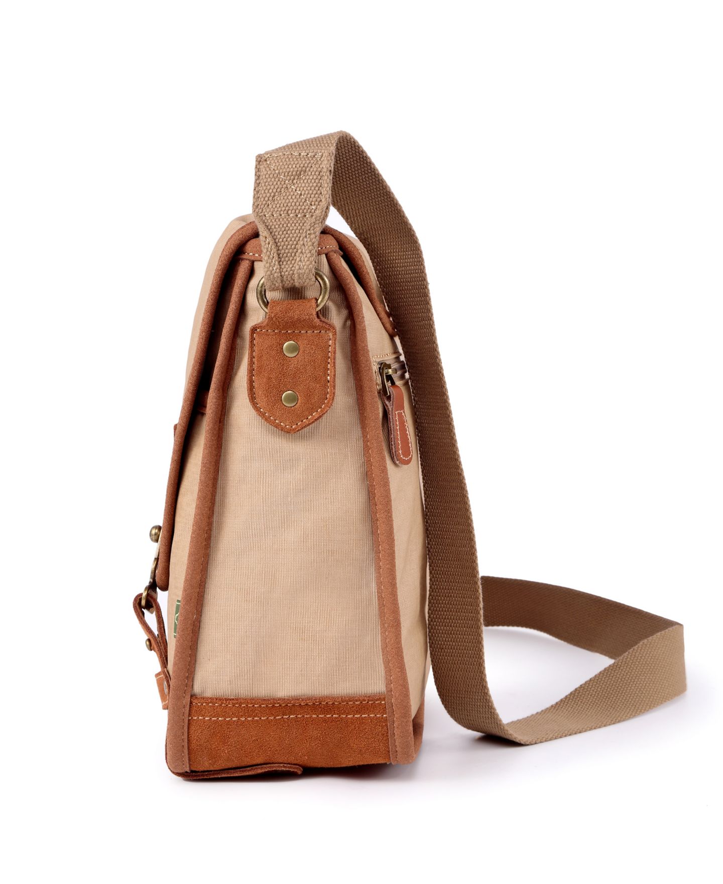 Женская сумка TSD BRAND Dolphin Canvas Messenger, цвет: Бежевый — фото 8