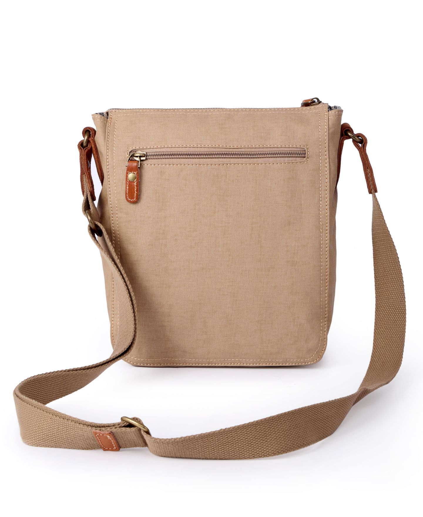 Женская сумка TSD BRAND Dolphin Canvas Crossbody, цвет: Бежевый — фото 4