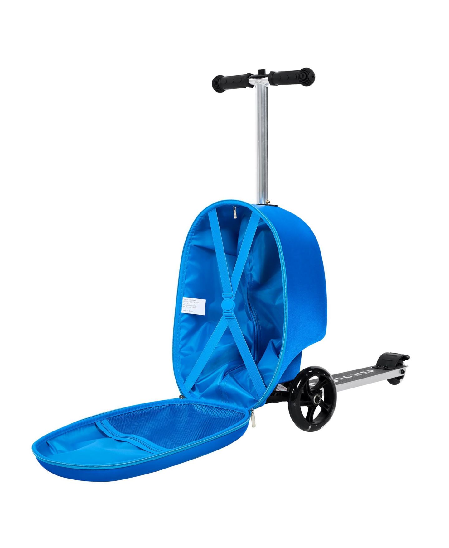Детская игрушка GoPowerBike GoVoyage 3-Wheel Kids Luggage Scooter with Light-Up Wheels, цвет: Синий — фото 10