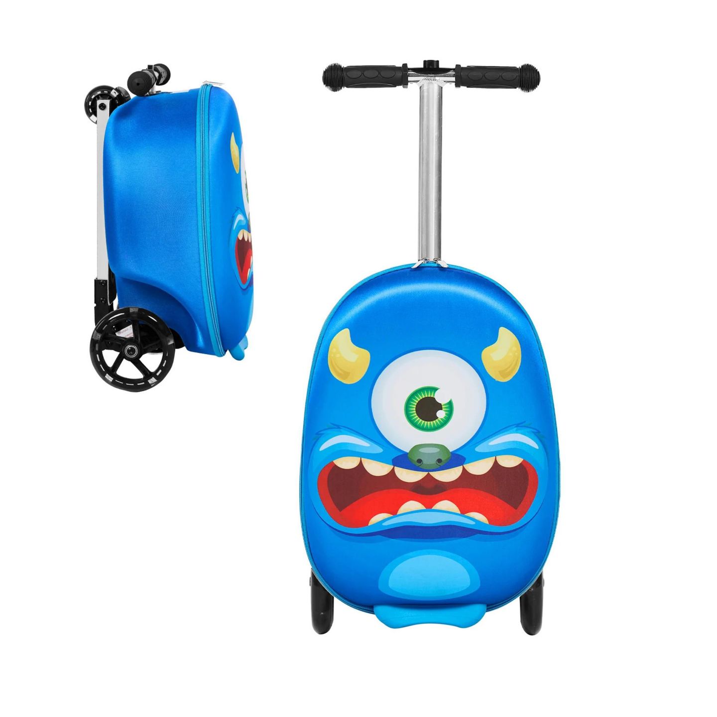 Детская игрушка GoPowerBike GoVoyage 3-Wheel Kids Luggage Scooter with Light-Up Wheels, цвет: Синий — фото 1
