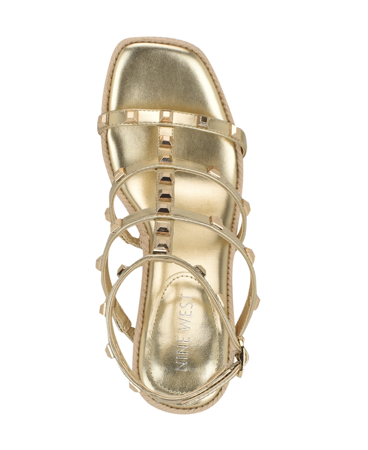 Nine West Sardis Strappy Wedge Sandal In Gold