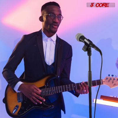 Tripod Mic Stand Height Adjustable 32 to 70" Universal Microphone Mount Stands w Round Base MS RBL