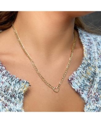 Figaro Heart Necklace 14K Gold