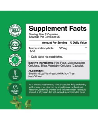 TUDCA Capsules, Liver Support and Gallbladder Cleanse, 60ct