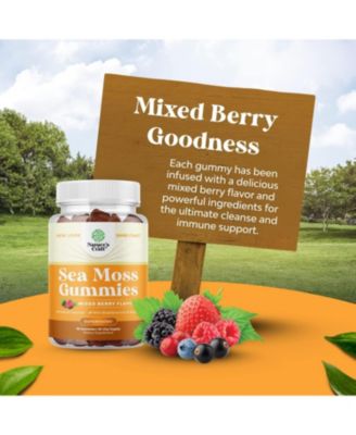 Seamoss Gummies for Adults and Kids, Mixed Berry, Nature's Craft, 90ct