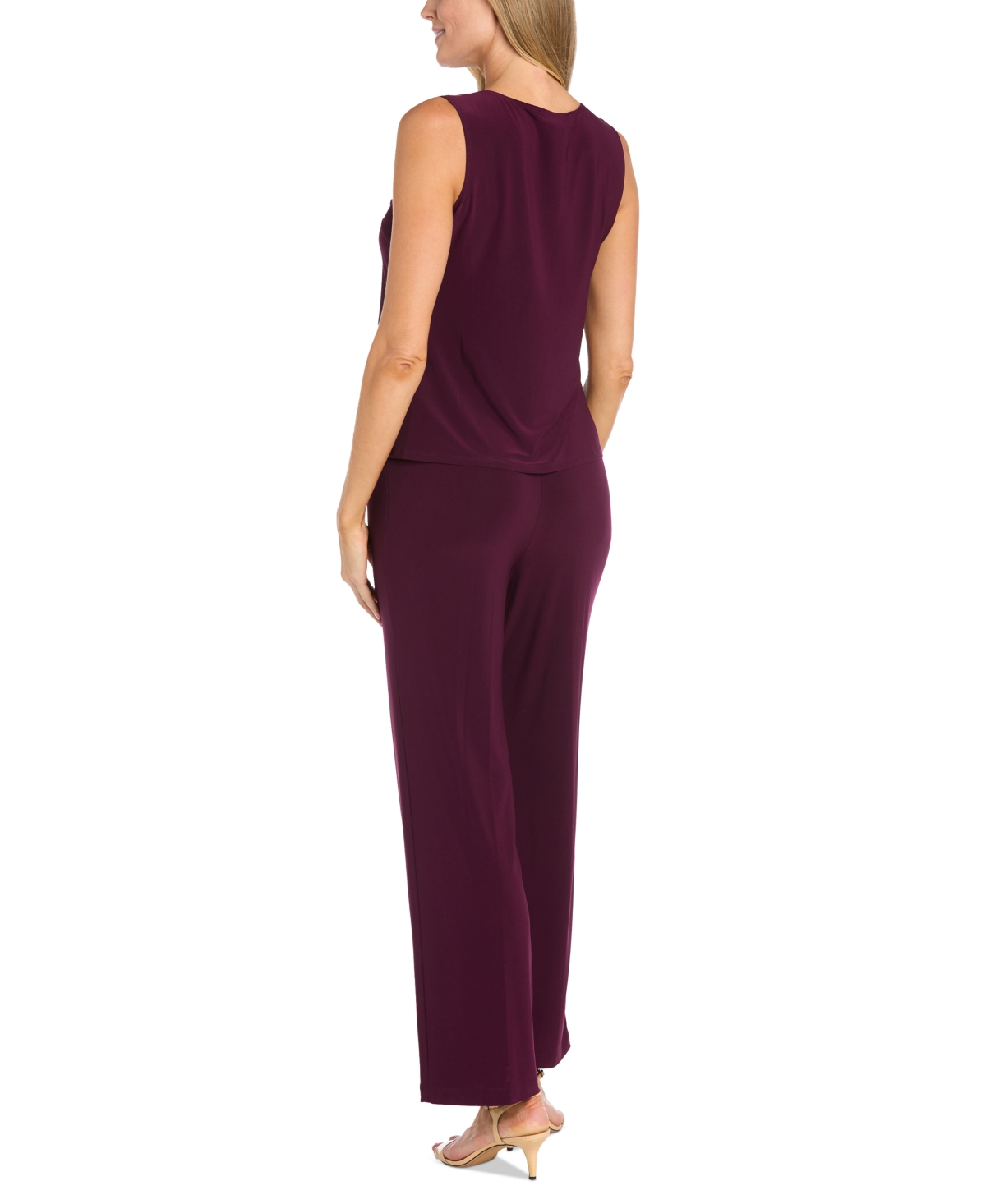 R & M Richards Women's 3-Pc. Jacket, Top & Pants Set -gold