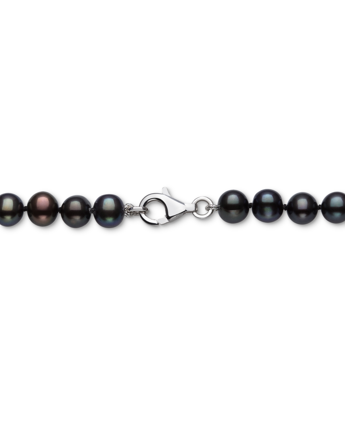 Macy's 3-pc. Set Dyed Peacock Black Cultured Freshwater Baroque Pearl (6-7mm) Necklace, Bracelet & Drop Ear In Peacock Black