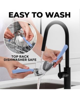 Garlic Press Comfort Grip with Peeler and Brush