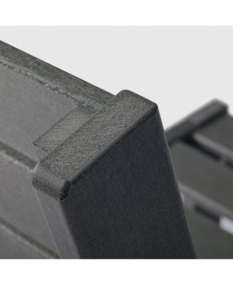 Outdoor Patio HDPE Gray Loveseat Sofa with Patio Cushions