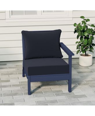 HDPE Outdoor Patio Right Arm Facing Sectional Corner Club Chair with Cushions