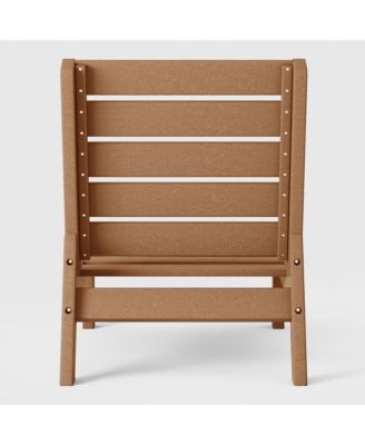 Outdoor HDPE Deep Seating Modular Armless Patio Teak Chair with Cushions