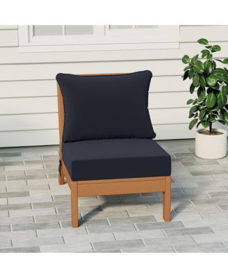 Outdoor HDPE Deep Seating Modular Armless Patio Chair with Cushions