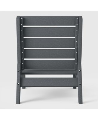 Outdoor HDPE Deep Seating Modular Armless Patio Gray Chair with Cushions