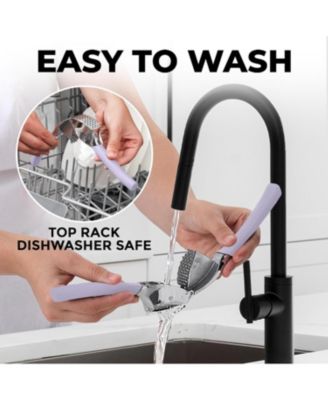 Garlic Press Comfort Grip with Peeler and Brush