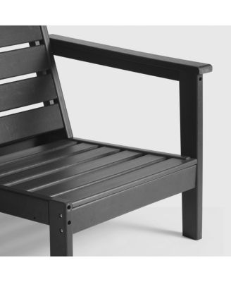 Outdoor Patio HDPE Deep Seating Sectional Loveseat