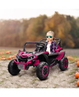 24V 7AH Ride on Car, 2 Seater 4 MPH Ride on UTV w/ Music,