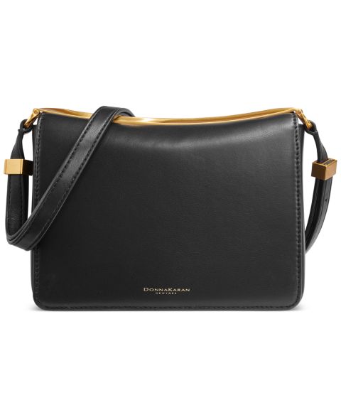 Женская сумка Donna Karan New York Jericho Flap Shoulder with Sculpted Hardware, цвет: Чёрный