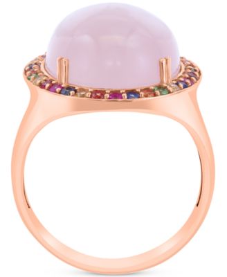 EFFY&reg; Multi-Gemstone Halo Ring (12-1/5 ct. t.w.) in 14k Rose Gold