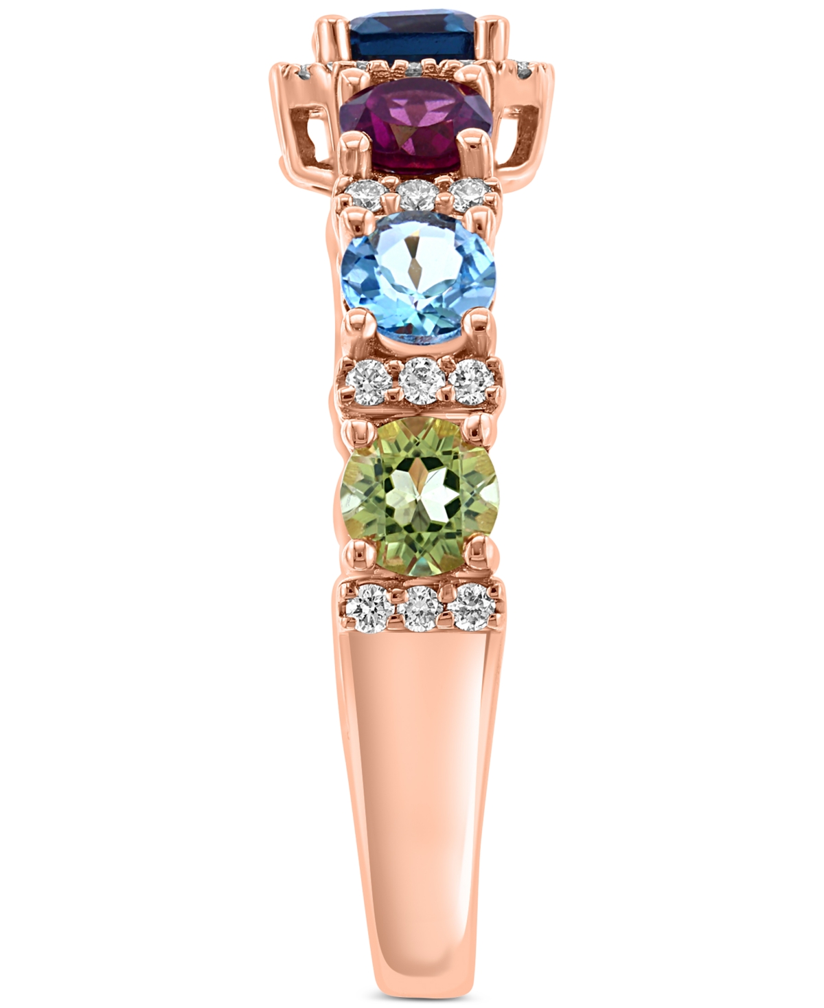 EFFY COLLECTION EFFY MULTI-GEMSTONE (1-5/8 CT. T.W.) & DIAMOND (1/5 CT. T.W.) RING IN 14K ROSE GOLD 