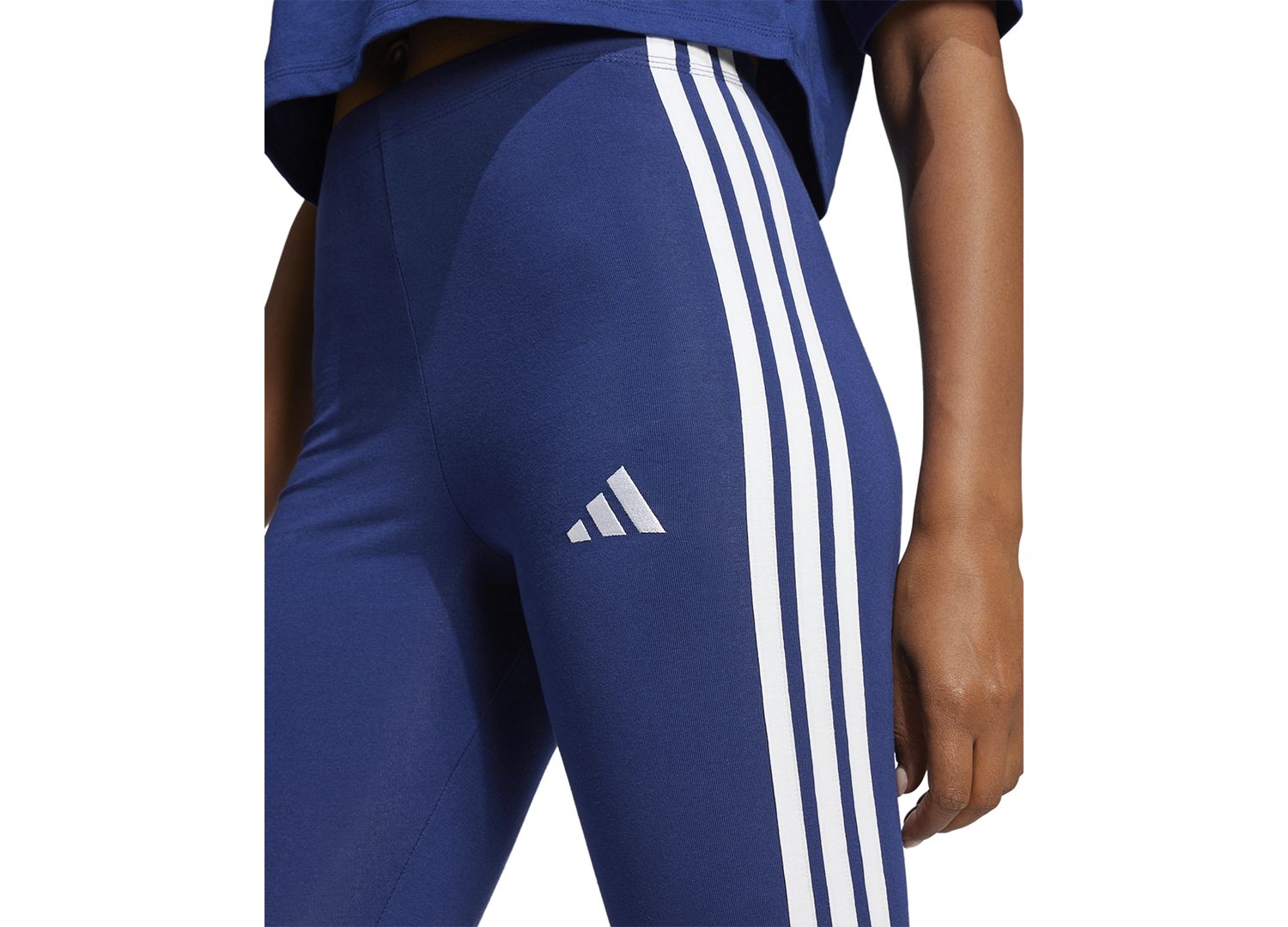Plus Size Essentials 3-Stripes Cotton Leggings